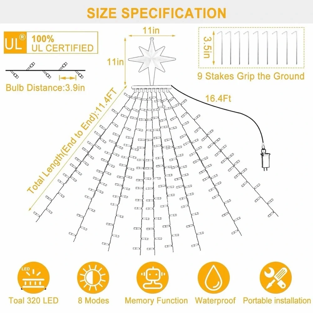 Multicolor LED Star Light Decoration with Remote Control